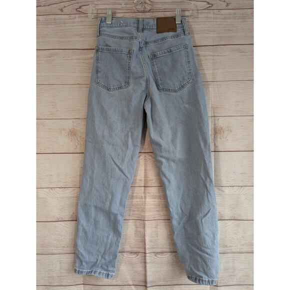 Aeropostale Women’s Blue Cotton Stretch Mid Rise Mom Jean Denim Size 000R - Picture 2 of 8